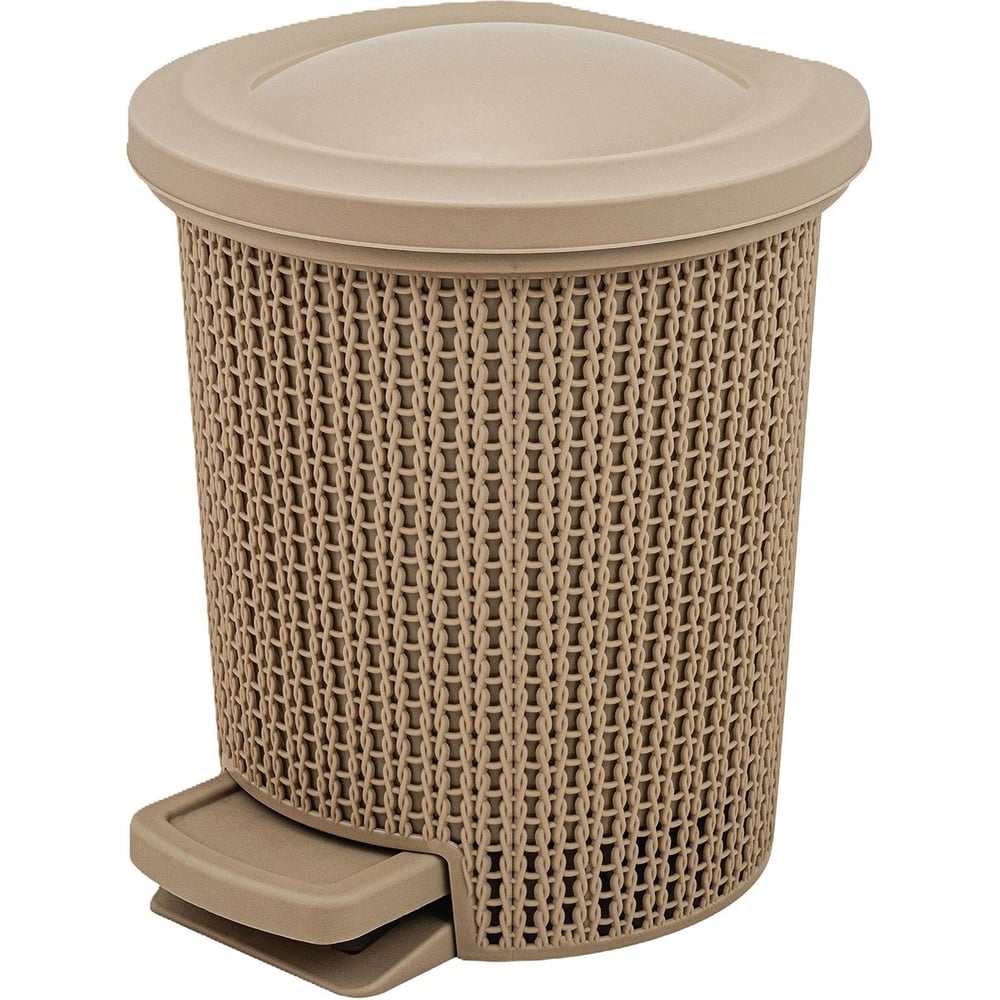 Изображение товара Контейнер для мусора с педалью Spin&Clean Ajur 6 л кофейный