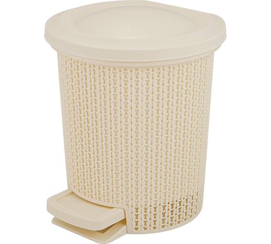 Изображение товара Контейнер для мусора с педалью Spin&Clean Ajur 6 л, айвори SV4064АЙВ 249491