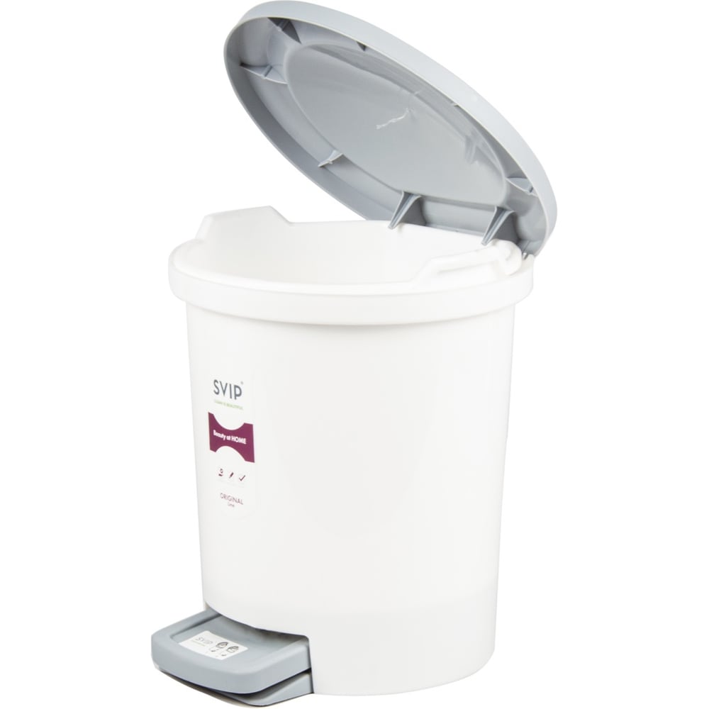 Изображение товара Контейнер для мусора с педалью Spin&Clean Ориджинал 6 л голубой