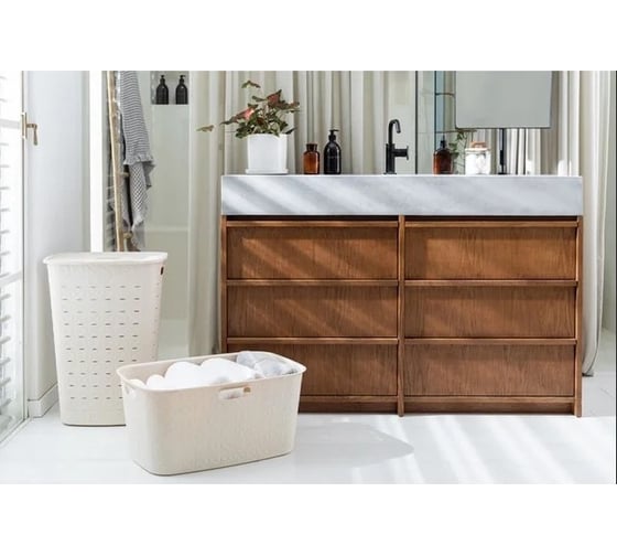 Изображение товара Корзина для белья CURVER SOFTEX кремовая 56 л 00571-Z67-00