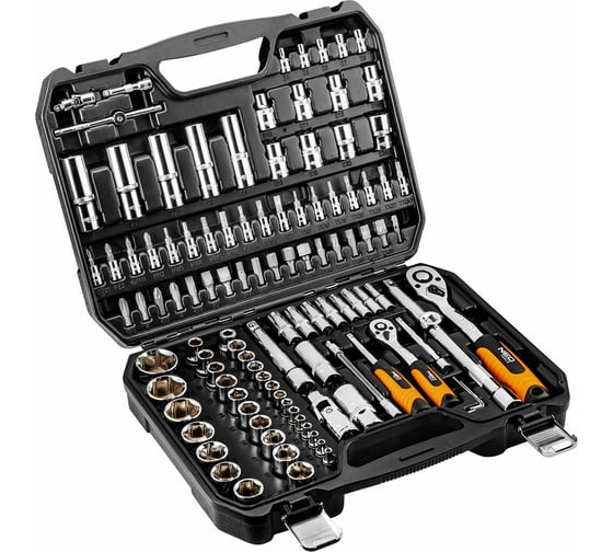 Изображение товара Набор сменных головок NEO Tools 1/2", 1/4” CrV 111 шт. 08-910