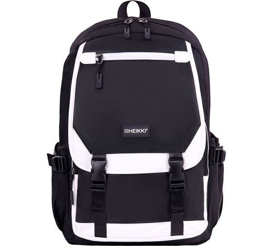 Изображение товара Рюкзак HEIKKI Fusion (ХЕЙКИ) универсальный, Usb-порт, черный с белыми вставками, 45x31x15 см 272578
