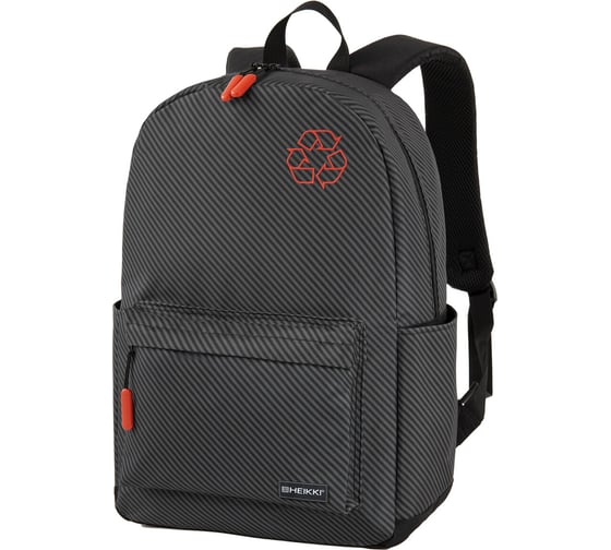 Изображение товара Рюкзак HEIKKI Energetic (ХЕЙКИ) универсальный, эргономичный, Recycle, черно-серый, 43x30x16 см 272532