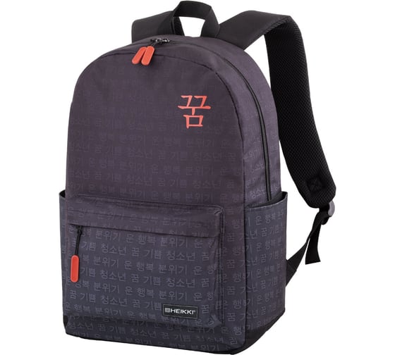 Изображение товара Рюкзак HEIKKI Energetic (ХЕЙКИ) универсальный, эргономичный, Korean, черный, 43x30x16 см 272531