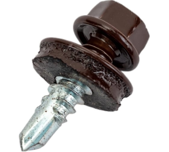 Изображение товара Саморез кровельный по дереву HARDWEX ТМ HWX2-W-P5-4.8x19 мм, св.№1, RUSPERT, RAL 8017, 250 5190024093203