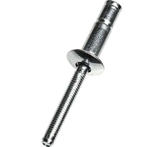 Изображение товара Тяговая заклепка ЦКИ Ст/Ст, плоская, 6.4х19 мм, структурная M-Lock, под пакет 2.03-15.87 мм, 5 шт. 7743007