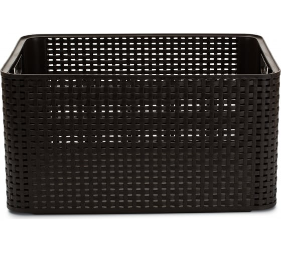 Изображение товара Корзина CURVER RATTAN STYLE BOX L тёмно-коричневая 03616-210