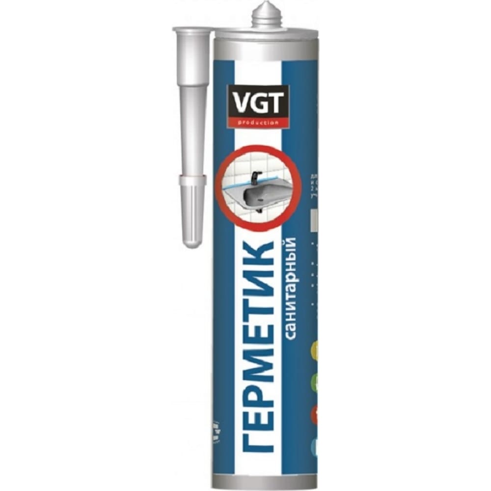 Акриловый санитарный герметик мастика для внутренних и наружных работ VGT