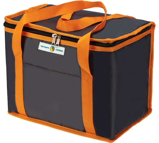 Изображение товара Сумка-холодильник Четыре сезона 20 л, черная/оранжевая 80-0287