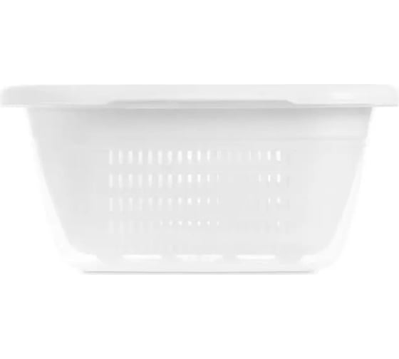 Изображение товара Миска HOBBY LIFE EMERALD белая 1.3 л квадратная с дуршлагом HL031076SW