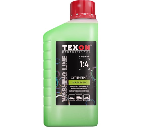 Изображение товара Автошампунь "Супер-пена" 1:4 для бесконтактной мойки 1000 мл TEXON TX187416