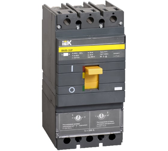 Изображение товара Автоматический выключатель IEK ВА88-35Р, 3Р, 250А, 35кА SVAR30-3-0250
