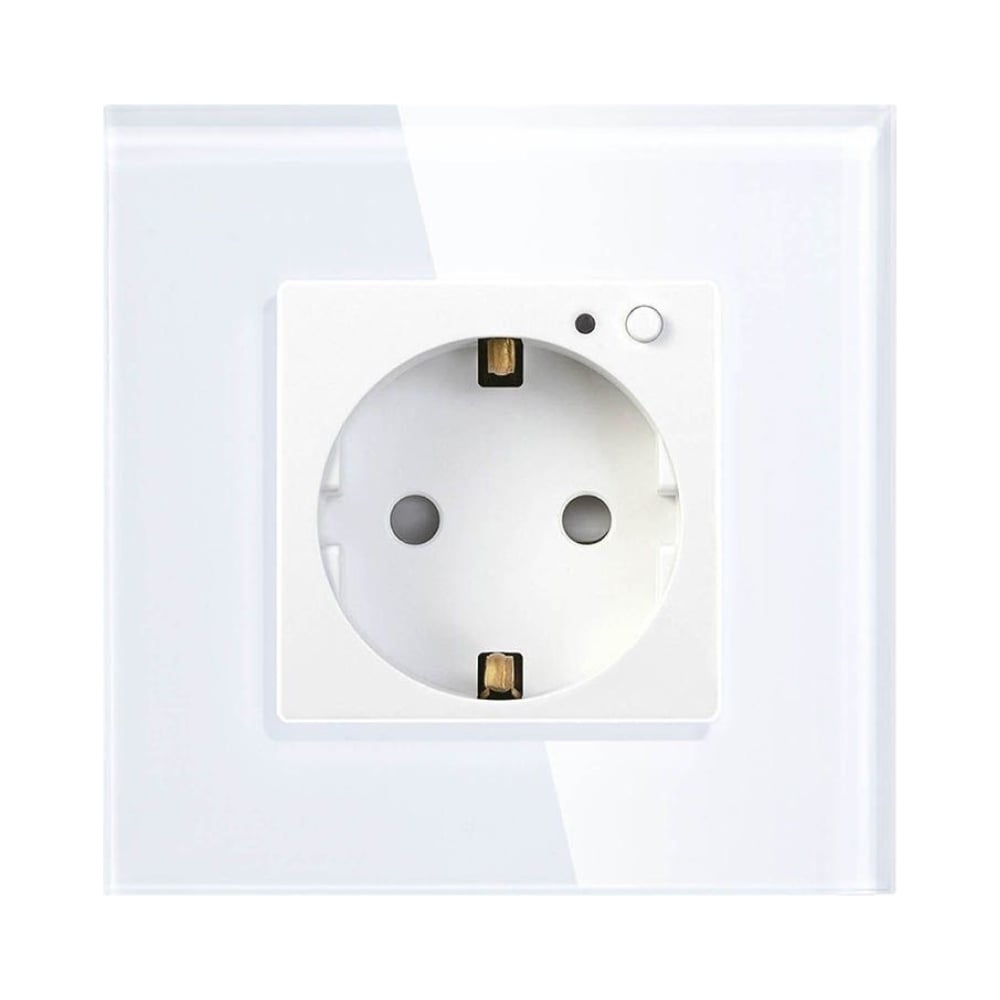фото Умная розетка hiper wifi 2.4 ггц, 100-250 в, 16 а, 3.8 квт, евро shuko, 1 модуль, белая hdy-ow01
