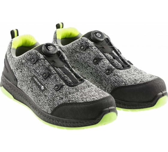 Изображение товара Полуботинки рабочие HOEGERT TECHNIK KEMINITZ LACE SYSTEM S1PS SR FO серый меланж/зеленый, р. 46 HT5K578-46