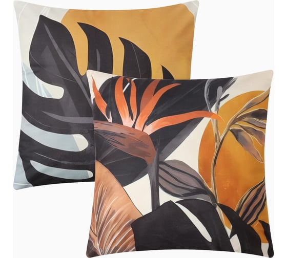 Изображение товара Чехол на подушку Этель 2 шт., Summer 45x45 см, 100% п/э, велюр 10219393