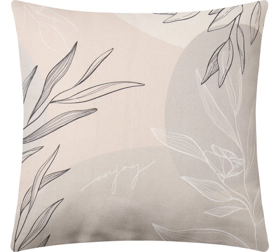 Изображение товара Наволочка декоративная Этель Leaves, 40x40 см, 100% хлопок 10217008