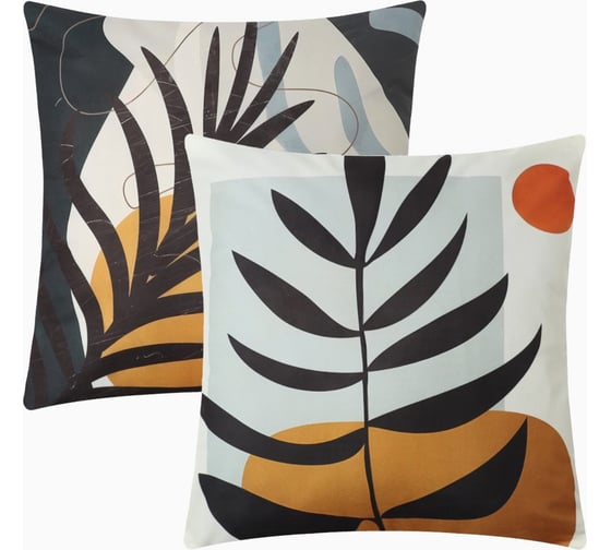 Изображение товара Чехол на подушку Этель 2 шт., Morning 45x45 см, 100% п/э, велюр 10219394