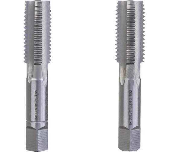 Изображение товара Метчик H-Tools М16, шаг 2.0мм, комплект из 2-х шт, DIN352 HSS-G 230160TXHT-2