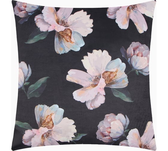 Изображение товара Чехол на подушку Этель Flowers 45x45 см, 100% п/э, велюр 10068677