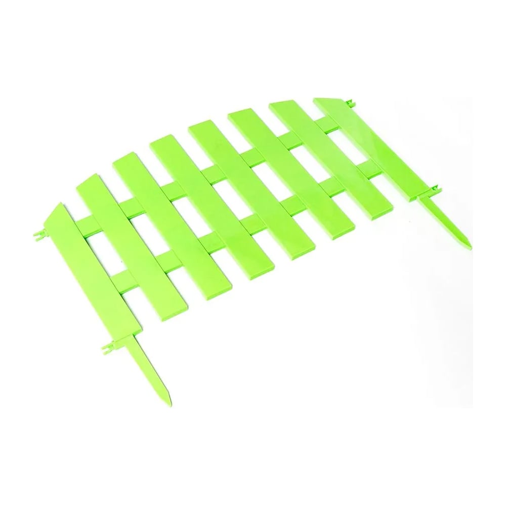 Изображение товара Декоративный садовый забор ВПМ Садовод зеленый 9 секций для клумб