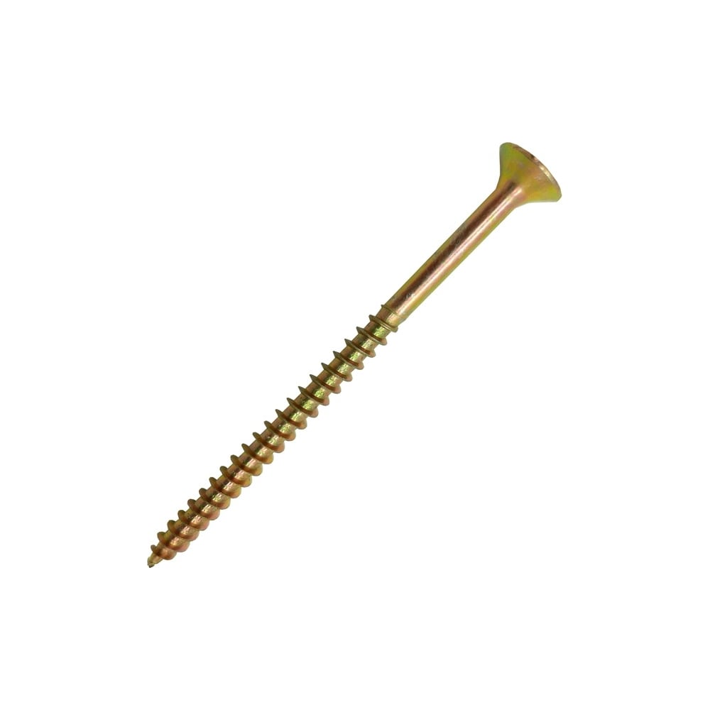 Саморез универсальный потайной ЦКИ 5x80, желтый цинк, pz 2, 100 шт. 83742
