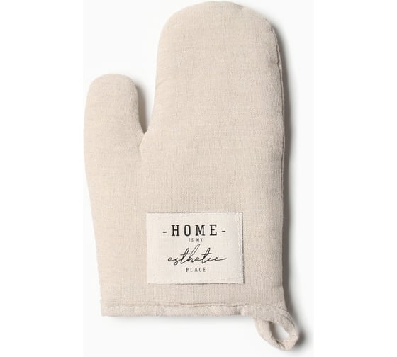 Изображение товара Варежка Этель Номе беж 26x16 см, 50% хлопок, 50% лен 10068894
