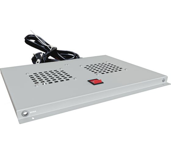 Изображение товара Модуль вентиляторный потолочный NTSS для шкафов серии R глубиной 600 мм, на 2 элемента, без термостата, серый RAL 7035 NTSS-FAN2/600