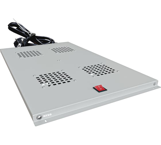 Изображение товара Модуль вентиляторный потолочный NTSS для шкафов серии R глубиной 1000 мм, на 4 элемента, без термостата, серый RAL 7035 NTSS-FAN4/1000