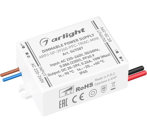 Изображение товара Блок питания Arlight ARPJ-SP-39260-PFC-TRIAC-MINI 1шт 047587