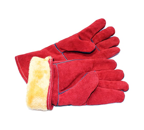 Изображение товара Спилковые утепленные краги Дока RX4006,14", AB, kevlar, красные RX4006.14 У