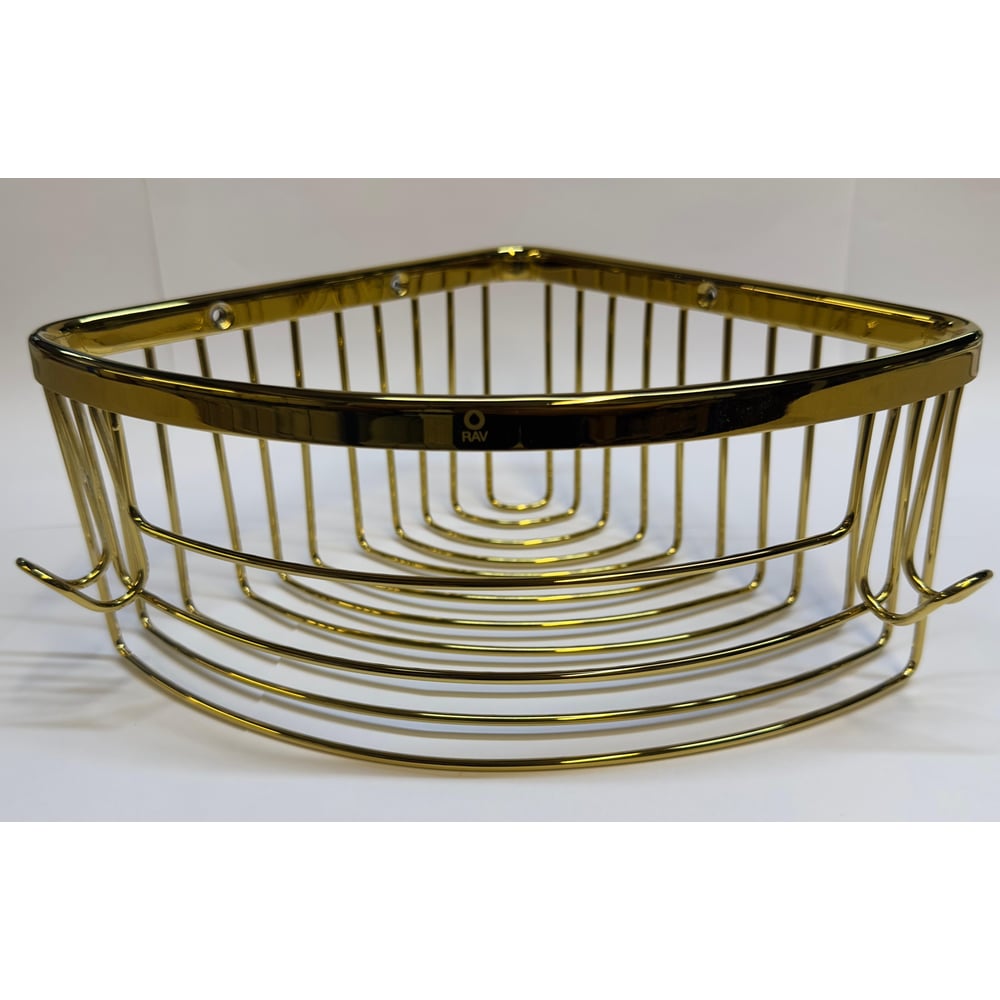 Изображение товара Мыльница металлическая угловая RavSlezak настенная, цвет золото, арт. COA0801Z