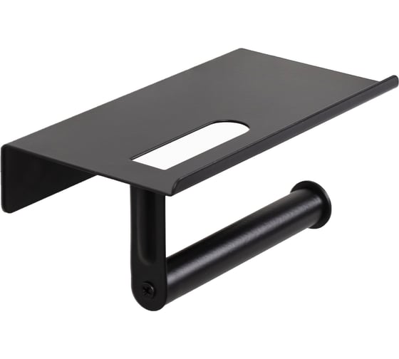 Изображение товара Держатель для туалетной бумаги с полкой Fora AXE на липкой ленте FOR-AXE015BL