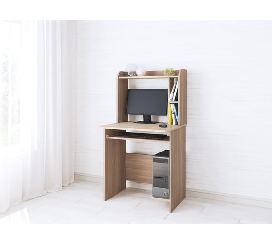 Изображение товара Стол компьютерный Арника Грета-1 ясень шимо 00-00003647