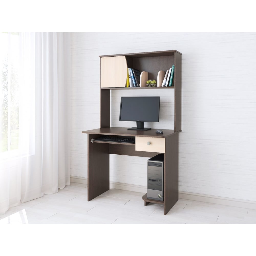 Изображение товара Компьютерный стол Арника Грета-4 венге 900х600х1580 мм современный дизайн