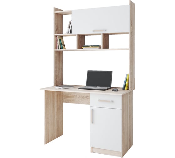 Изображение товара Стол компьютерный Арника Квартет-10 дуб сонома/белый 00-00026512