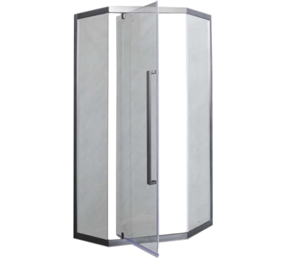 Изображение товара Душевое ограждение без поддона GROSSBERG GS 9510 PREMIUM 90х90 пятиугольник, оружейная сталь GS9510