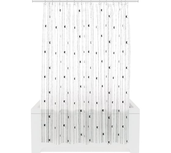 Изображение товара Шторка для ванной комнаты Fora PEVA "KITTENS" 180x180 FOR-PV04