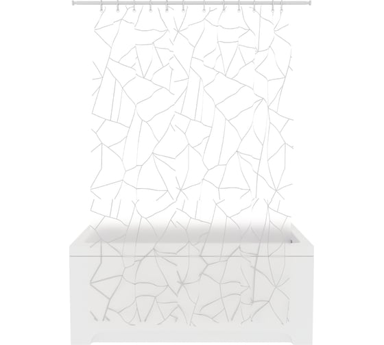 Изображение товара Шторка для ванной комнаты Fora PEVA "SILVER GLASS" 200x180 FOR-PV15