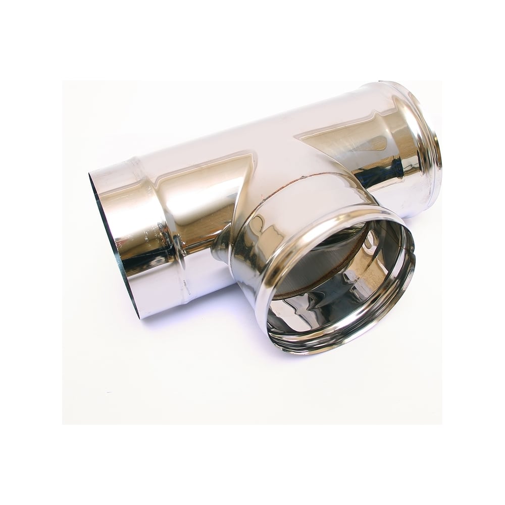 Изображение товара Тройник Ferrum 100 мм, угол 90°, сталь 0. 5 мм - прочное соединение воздуховодов