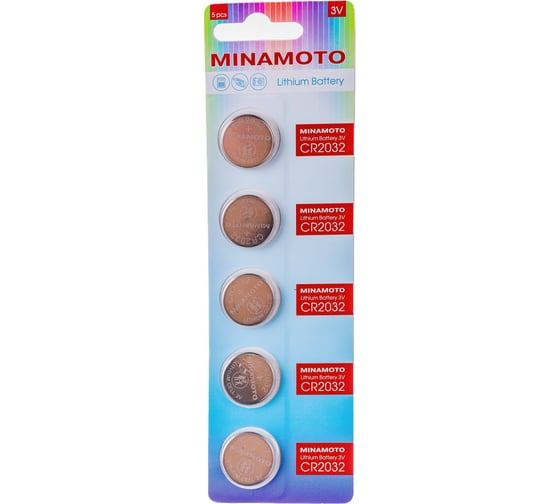 Изображение товара Батарейка Minamoto литий CR2032, 5 card 802