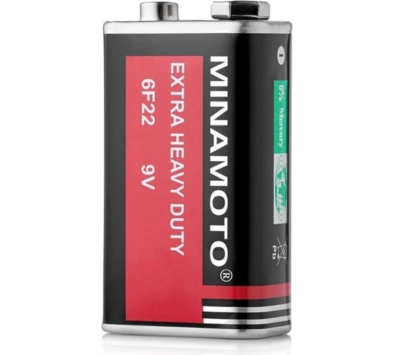 Изображение товара Батарейка Minamoto 6F22 9V, 1 shrink 500
