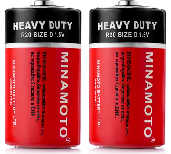 Изображение товара Батарейка Minamoto R20, 2 shrink 101