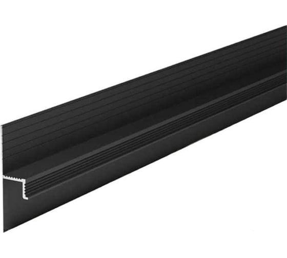 Изображение товара Плинтус потайной РУССКИЙ ПРОФИЛЬ 50x15 мм, 2.5 м, черный матовый 4680427124860