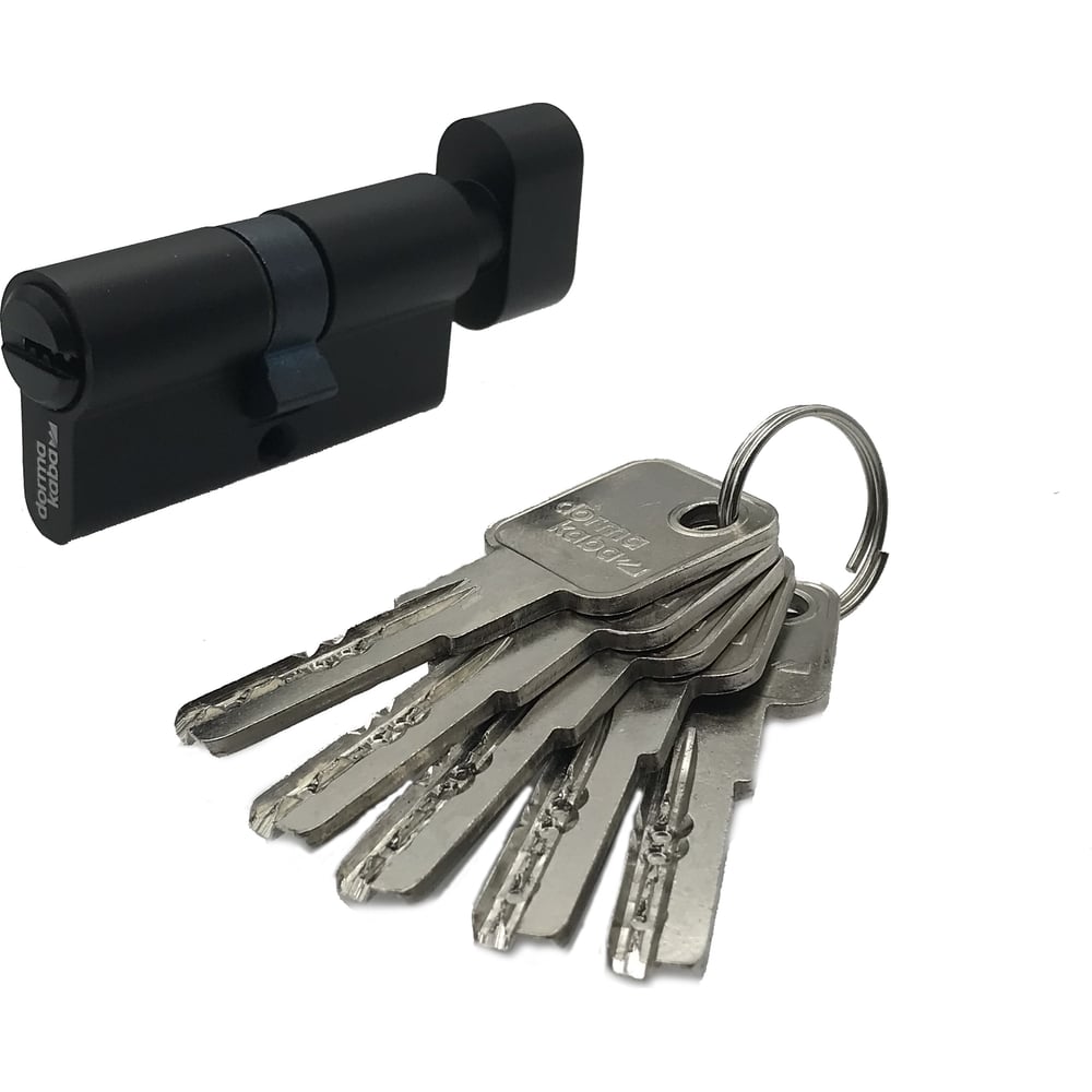 Изображение товара Евроцилиндр Dormakaba CBR-1 60 черный RAL 9005 двухсторонний