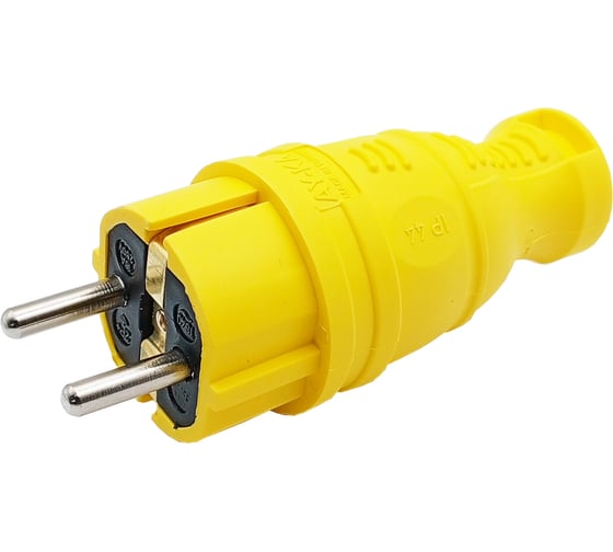 Изображение товара Вилка прямая AY-KA каучук с/з 16А IP44 желтый 5511502