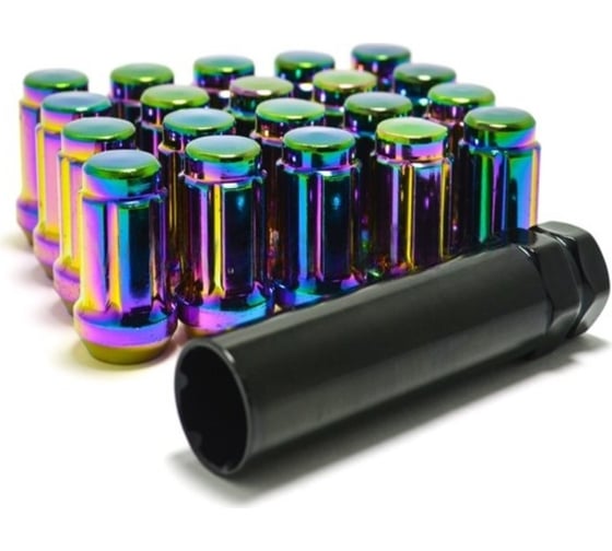 Изображение товара Комплект гаек М12x1.5 Радужный 20 шт, ключ 6-шлицевой STARLEKS KK911145SD/PH