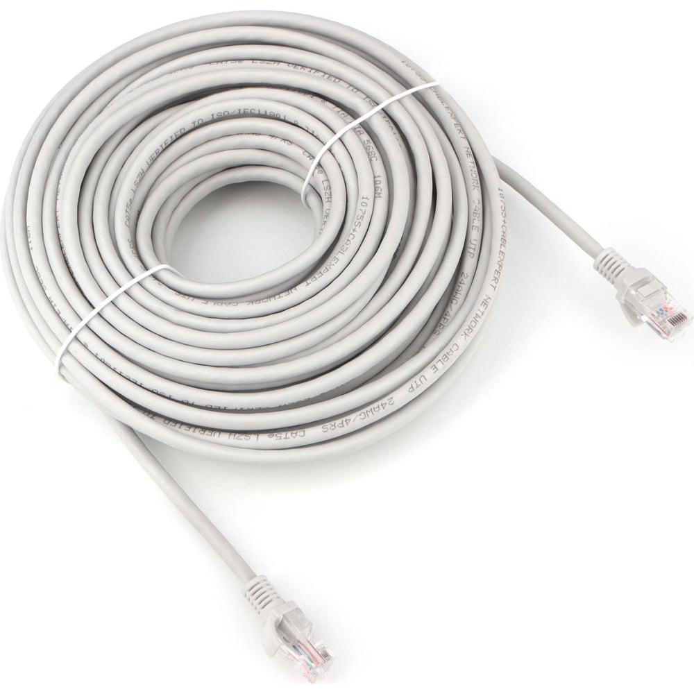 Изображение товара Патч-корд Cablexpert LSZH UTP кат. 5e 20м литой многожильный серый