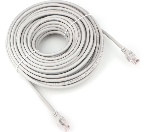 Изображение товара Патч-корд Cablexpert LSZH UTP кат.5e, 20м, литой, многожильный (серый), PP31-20M