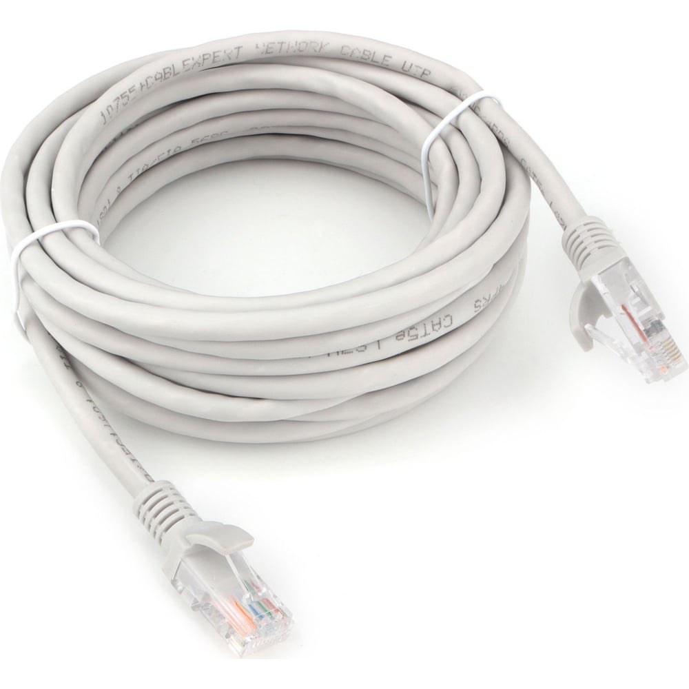 Изображение товара Патч-корд Cablexpert LSZH UTP кат.5e, 5м, RJ45, серый