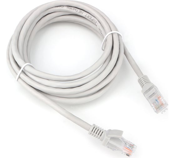 Изображение товара Патч-корд Cablexpert LSZH UTP кат.5e, 3м, литой, многожильный (серый), PP31-3M